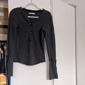 We The Free Dark Gray Henley - Large